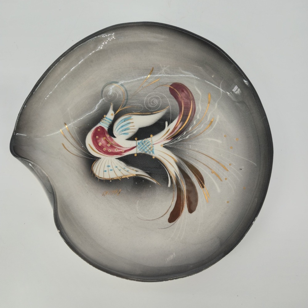 Vintage Sascha Brastoff Bird Dish‎ MCM Atomic Freeform California Pottery Signed